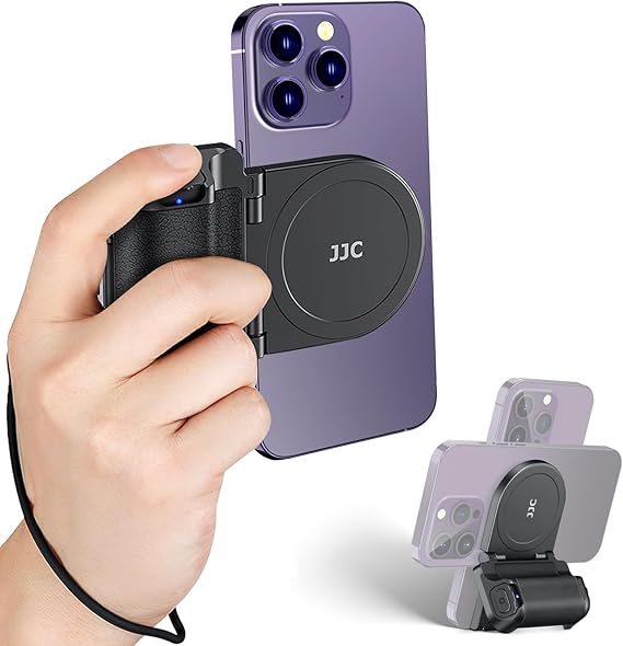 Magnetic smartphone handle grip