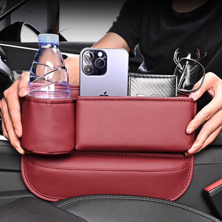 Car Leather Cup Holder Gap Bag