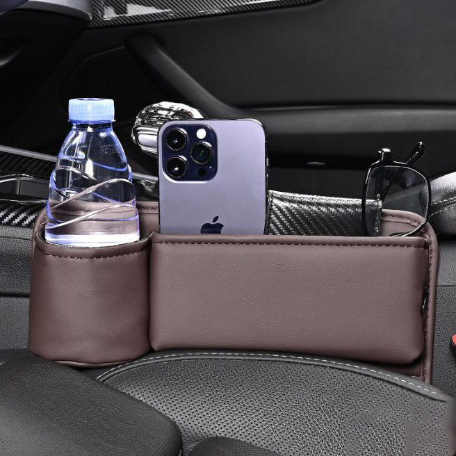 Car Leather Cup Holder Gap Bag